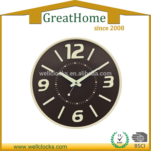 Silent Sweep Wall Clock 3D Metal Wall Clock