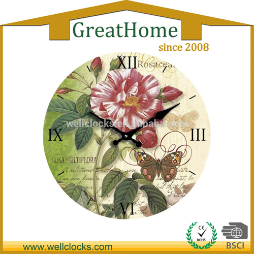 Flower Wall Clock