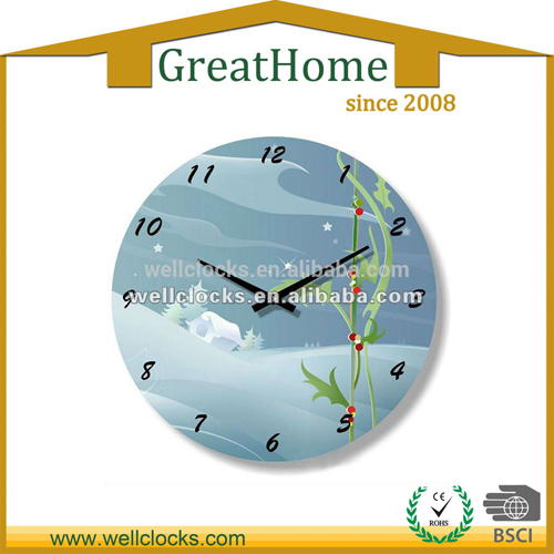 Beautiful glass globe wall clock