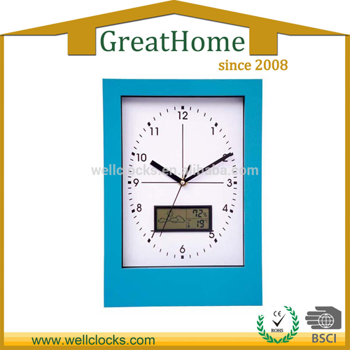 Weather Station With Temperature Trend Digital Wall Clock