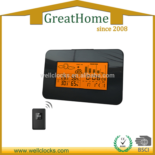 LCD Weather Station Clock With Barometer