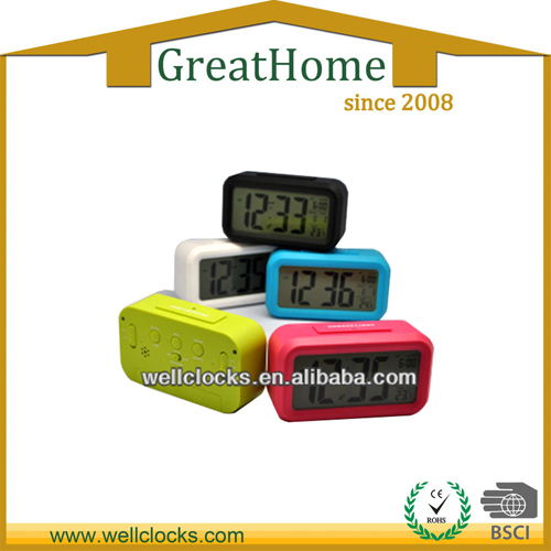 Hot-seller Colorful Big Screen LCD Digital Alarm Clock