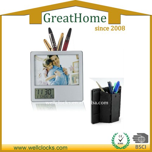 pen holder Photo frame clock