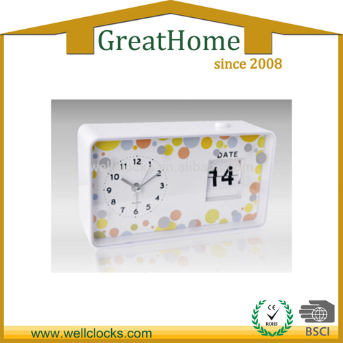 Home Decoration Manual Operation Flip Calendar Clock