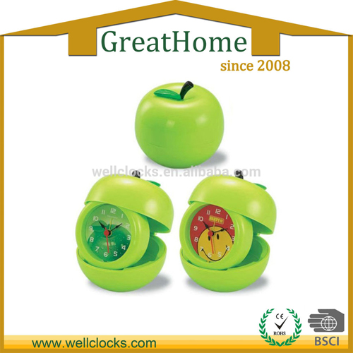 10cm plastic gift table fruit shape clock