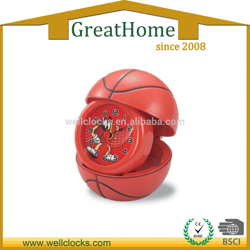 Plastic basketball table clock with photo frame