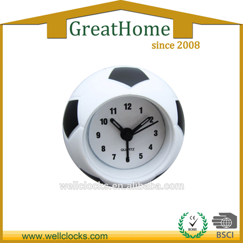 Quartz type football shape desk alarm clock