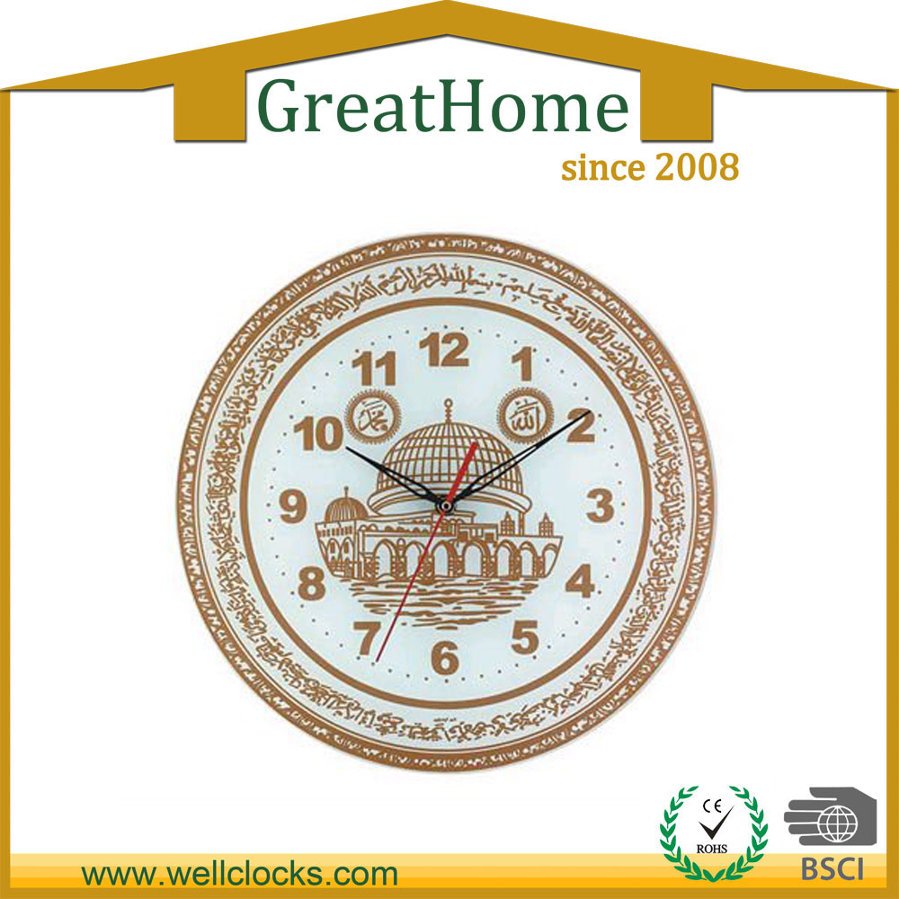 plastic antique wall clock,western religious wall clock