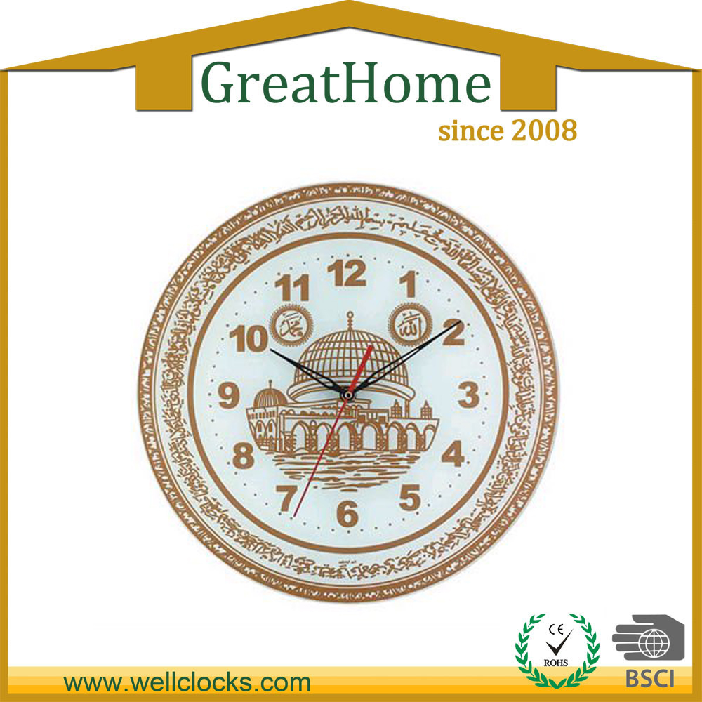 plastic antique wall clock,western religious wall clock
