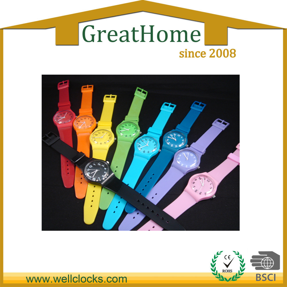 Cute colorful silicone kid watch
