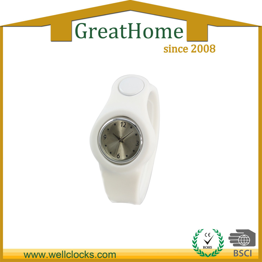 Digital White Silicone Sport Button Watch