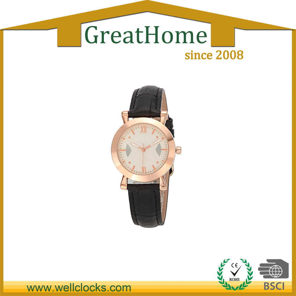 Elegant roman number alloy wrist watch