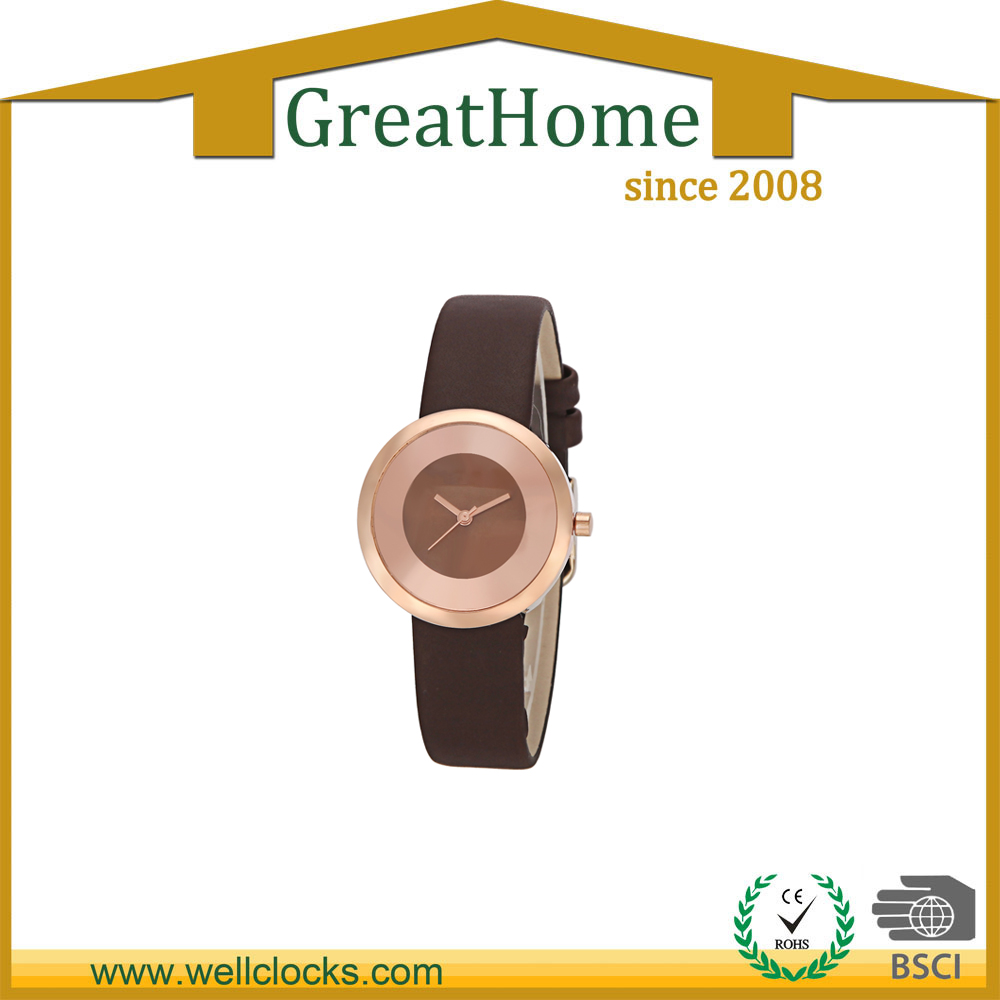 Simple alloy quartz wrist watch